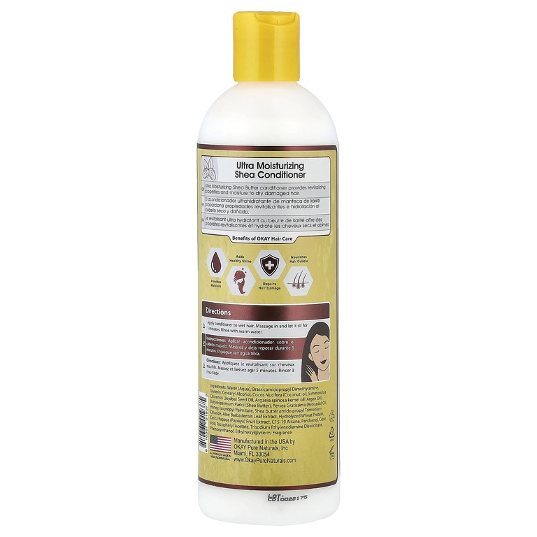 Okay Pure Naturals, кондиционер, ультраувлажняющий, 355 мл (12 жидк. унций)