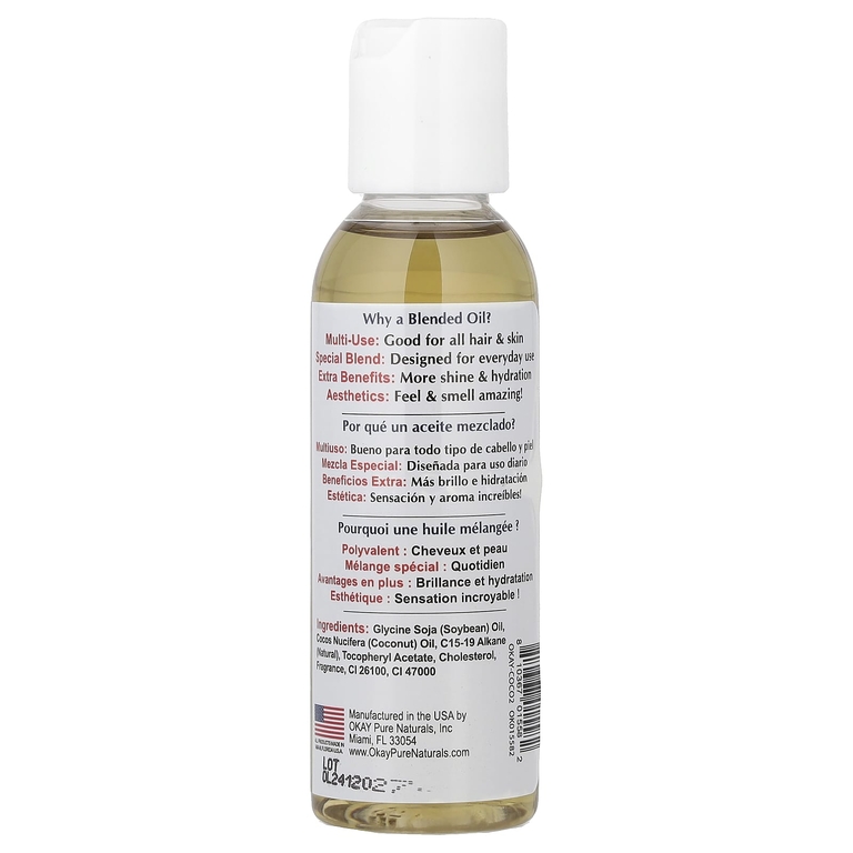 Okay Pure Naturals, Смешанное кокосовое масло, 59 мл (2 жидк. унц.)