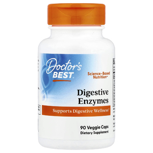 Doctor's Best, пищеварительные ферменты, 90 вегетарианских капсул
