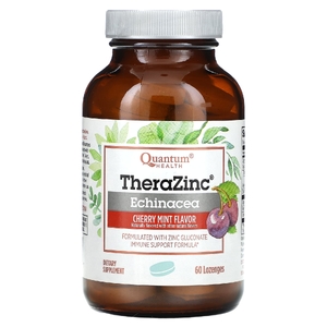 Quantum Health, TheraZinc, эхинацея, вишня и мята, 60 пастилок (Товар снят с продажи) 