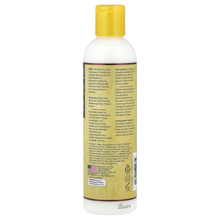 Okay Pure Naturals, Ультраувлажняющий несмываемый кондиционер, масло ши, 237 мл (8 жидк. унц.)