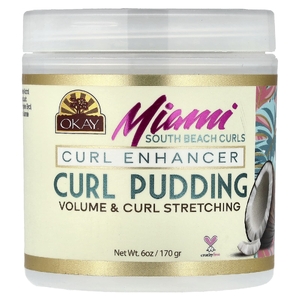 Okay Pure Naturals, Майами Саут-Бич Curls, пудинг для завитков, кокос, 170 г (6 унций)