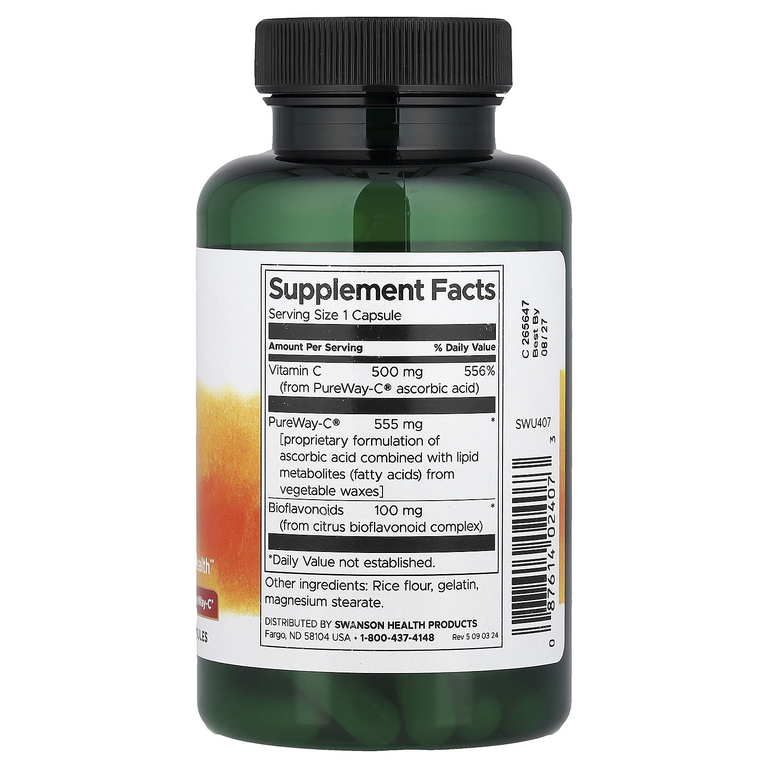 Swanson Vitamins, Витамин C с биофлавоноидами, 90 капсул