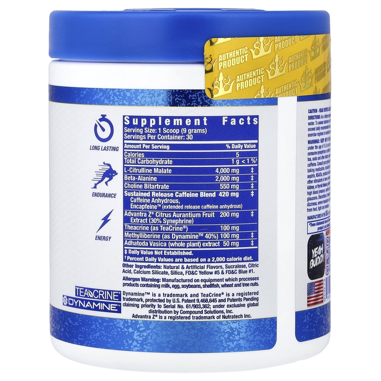 Ronnie Coleman, Signature Series, Ye Buddy®, предтренировочный комплекс для повышения уровня энергии, со вкусом зеленого яблока, 270 г (9,5 унции)