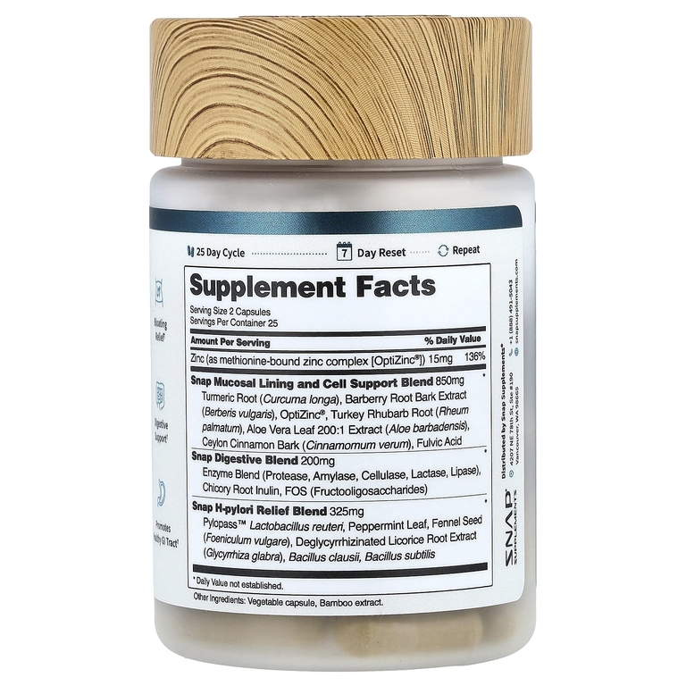 Snap Supplements, здоровье кишечника, 50 капсул