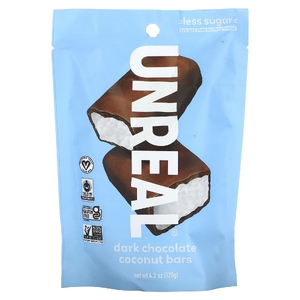 Unreal, Кокосовые батончики из темного шоколада, 120 г (4,2 унции) (Товар снят с продажи) 