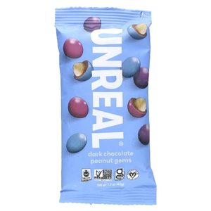 Unreal, Темный шоколад с арахисом и драгоценными камнями, 43 г (1,5 унции) (Товар снят с продажи) 