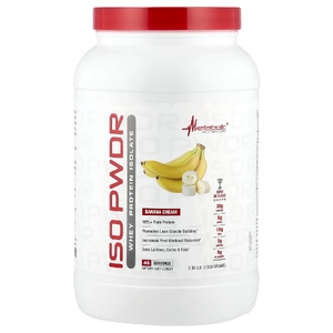 Metabolic Nutrition, ISOpwDR, изолят сывороточного протеина, со вкусом бананового крема, 1380 г (3,04 фунта)