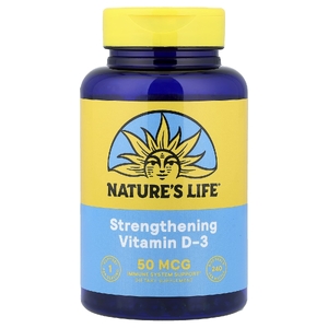 Nature's Life, укрепляющий витамин D3, 50 мкг, 240 капсул