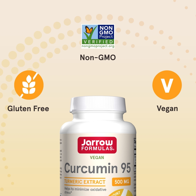 Jarrow Formulas, куркумин 95, экстракт куркумы, 500 мг, 120 растительных капсул