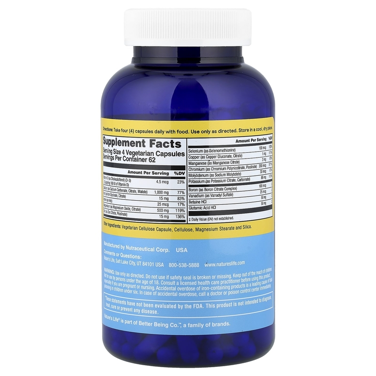 Nature's Life, Mega Minerals, 250 капсул