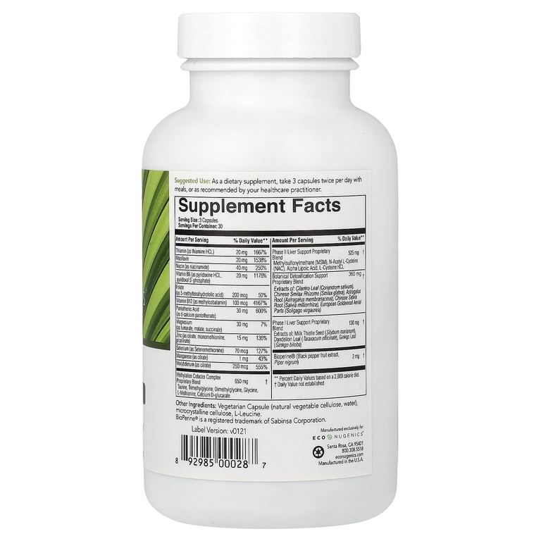 Econugenics, EcoDetox®, 90 вегетарианских капсул