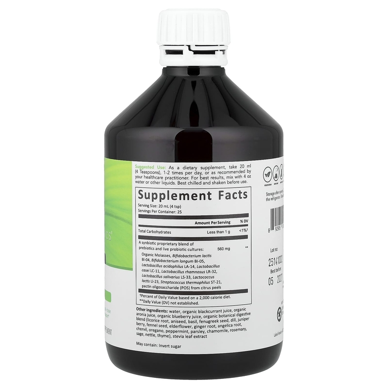 Econugenics, EcoProbiotic, эликсир пре и пробиотиков, натуральные ягоды, 17 жидк. унций (502 мл)