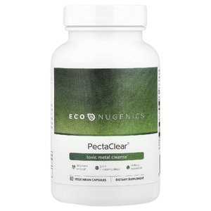 Econugenics, PectaClear, средство от токсичных металлов, 60 вегетарианских капсул