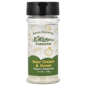 Amish Country Popcorn, приправа для попкорна, сметана и лук, 133 г (4,7 унции)