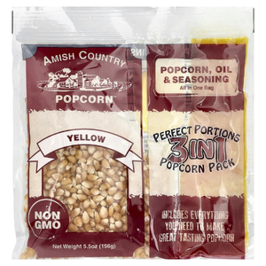 Amish Country Popcorn, Perfect Portions, попкорн 3 в 1, средний желтый, 156 г (5,5 унции) (Товар снят с продажи) 