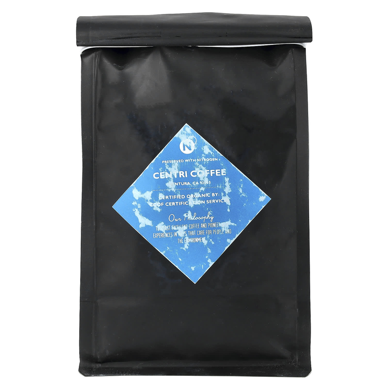 Centri Coffee, органический френч, цельные бобы, без кофеина, карамель и шоколад, 340 г (12 унций)