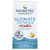 Nordic Naturals, омега-3 с коэнзимом Q10, со вкусом лимона, 60 желатиновых капсул