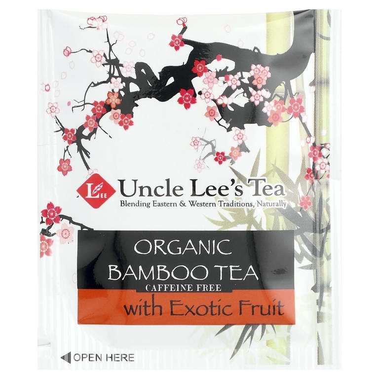 Uncle Lee's Tea, органический бамбуковый чай с экзотическими фруктами, без кофеина, 18 чайных пакетиков, 28,8 г (1,02 унции)