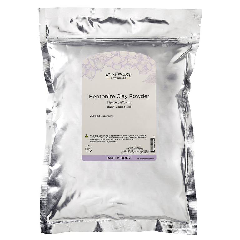 Starwest Botanicals, Порошок из бентонитовой глины, 453,6 г (1 фунт)