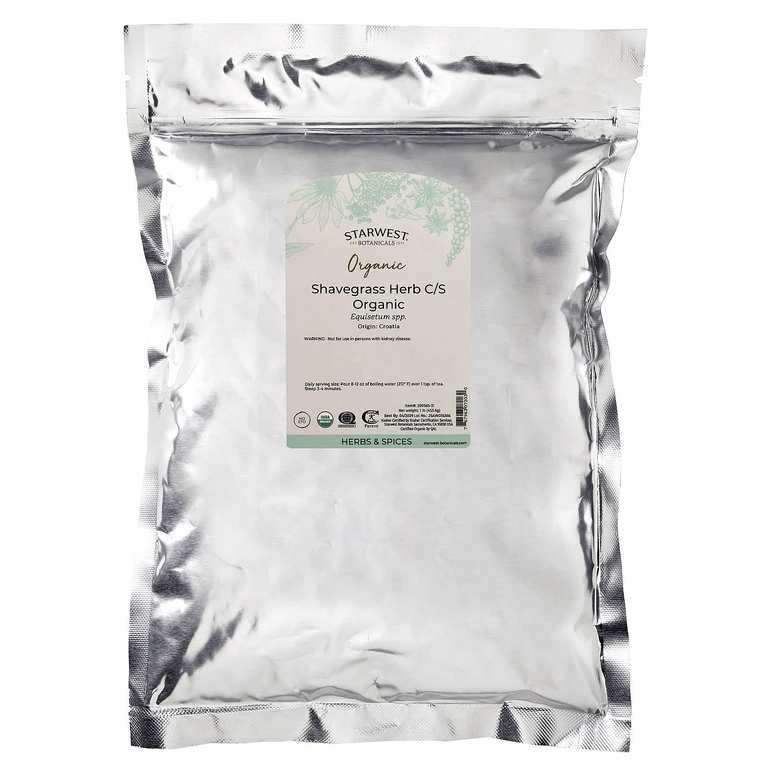Starwest Botanicals, Органический хвощ C/S, 1 фунт (453,6 г)