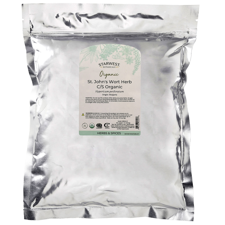 Starwest Botanicals, органический зверобой, измельченный и просеянный, 453,6 г (1 фунт)
