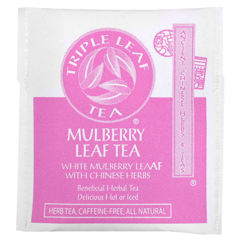 Triple Leaf Tea, чай из листьев шелковицы, без кофеина, 20 чайных пакетиков, 33 г (1,16 унции)