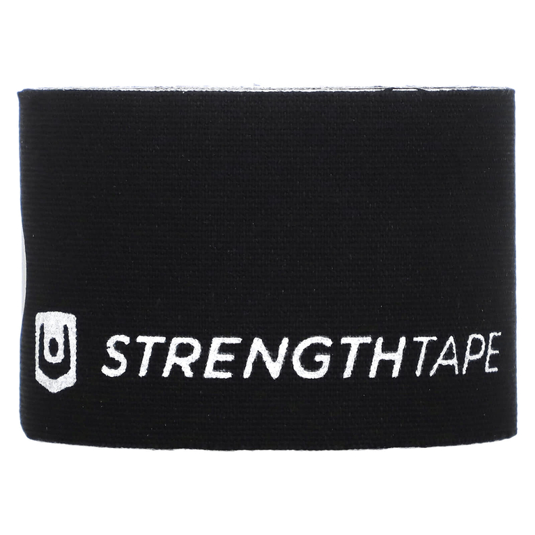 Strengthtape, кинезиологический тейп, черный, 20 отрезанных полосок (Товар снят с продажи) 