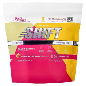 Real Ketones, Shift, малиновый лимонад, 30 пакетиков со смесью для приготовления напитка, 7,6 г (0,27 унции)