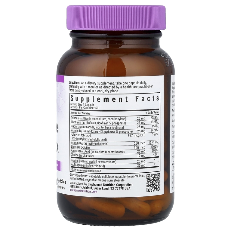 Bluebonnet Nutrition, комплекс коэнзимов группы B, 50 растительных капсул