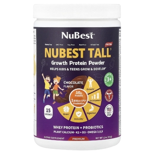 NuBest, NuBest Tall®, протеиновый порошок для роста, для детей от 3 лет, шоколад, 340 г (12 унций)