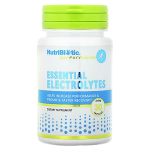 NutriBiotic, Performance, незаменимые электролиты, 30 растительных капсул
