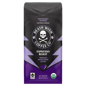 Death Wish Coffee, Dark, цельные бобы, обжарка эспрессо, 396 г (14 унций)