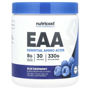 Nutricost, Performance, незаменимые аминокислоты, со вкусом голубой малины, 330 г (11,8 унции)