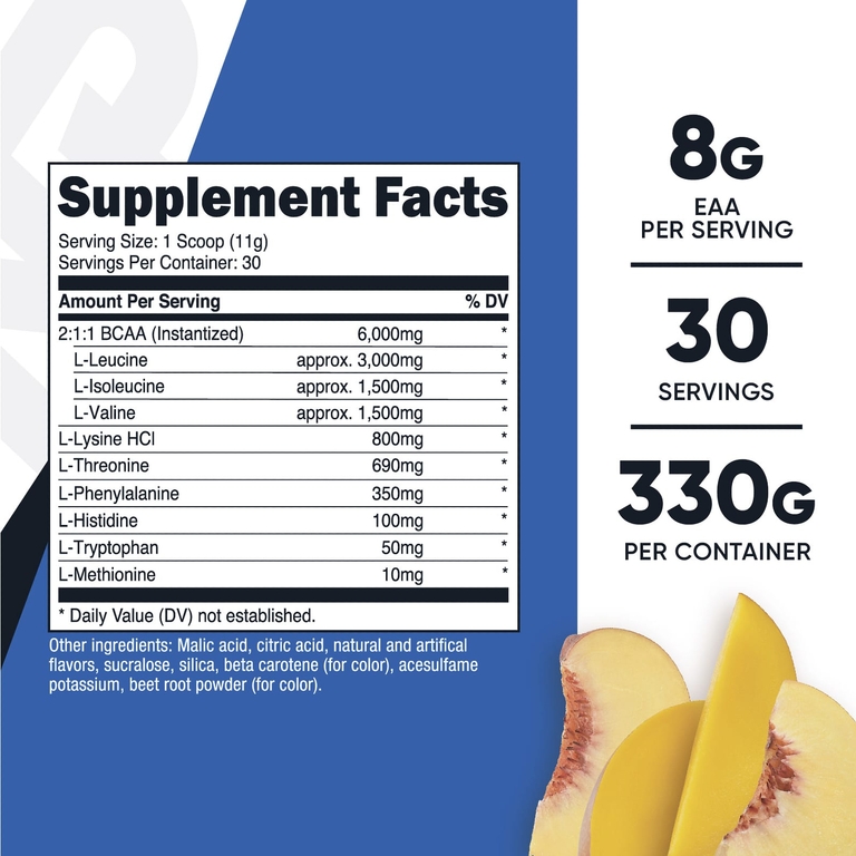 Nutricost, Performance, EAA в порошке, со вкусом персика и манго, 330 г (11,8 унции)