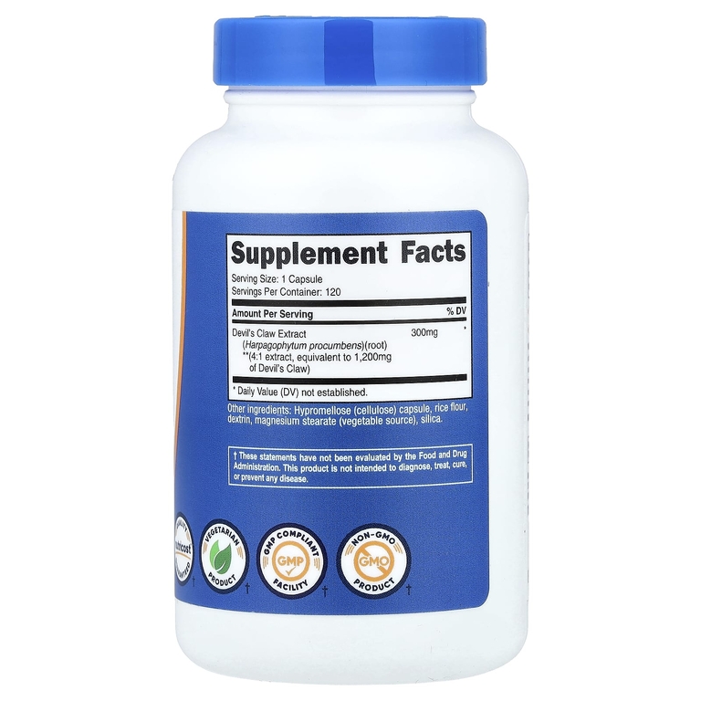 Nutricost, гарпагофитум, 300 мг, 120 капсул