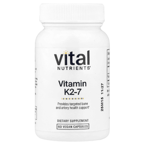 Vital Nutrients, Витамин K2-7, 60 веганских капсул (180 мкг в капсуле)