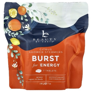 Beauty By Earth, Burst for Energy, ирис для душа, с цитрусовым вкусом, 7 таблеток, 198 г (7 унций)