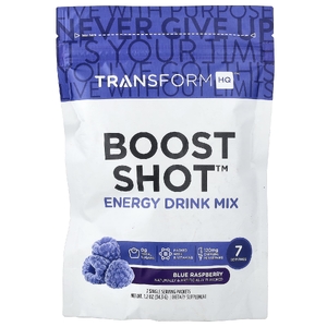 TransformHQ, Boost Shot™, смесь для энергетического напитка, голубая малина, 7 порционных пакетиков по 4,9 г (0,18 унции)