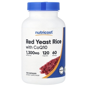 Nutricost, красный ферментированный рис с коэнзимом Q10, 120 капсул