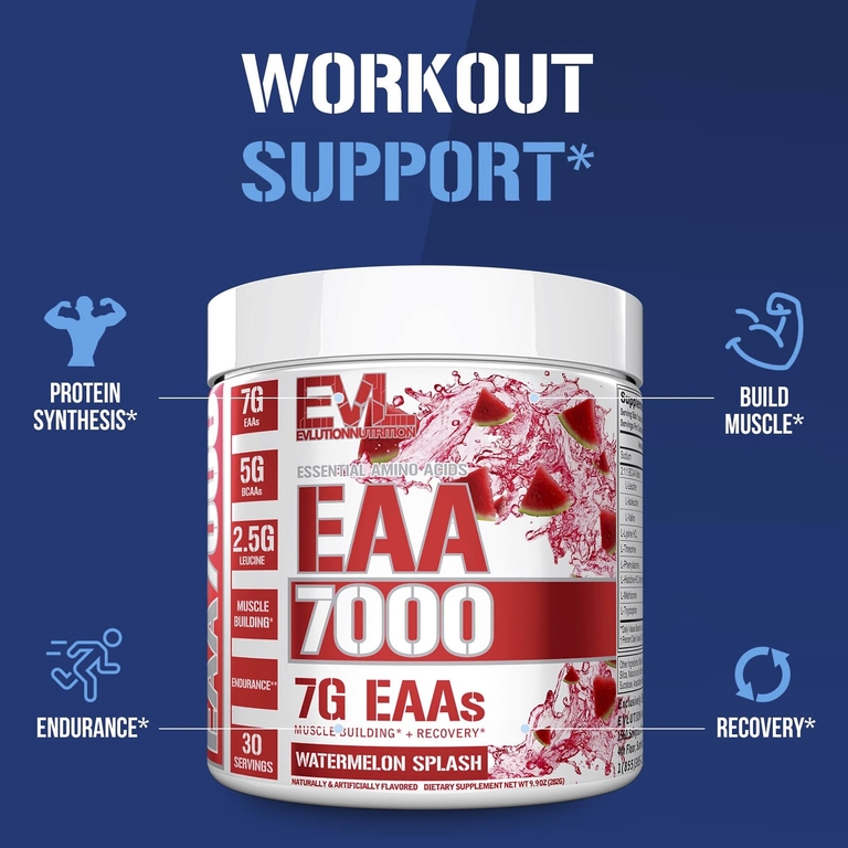 EVLution Nutrition, EAA 7000, добавка с арбузным вкусом, 282 г (9,9 унции)