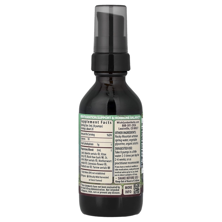 WishGarden Herbs, Rebalance™, гормональный комплекс после родов, 59 мл (2 жидк. унции)