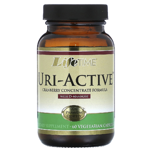 LifeTime Vitamins, формула концентрата клюквы с D-маннозой, 60 вегетарианских капсул