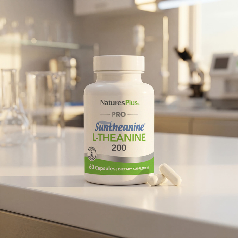 NaturesPlus, Pro, Suntheanine и L-теанин 200, 60 капсул (100 мг на капсулу)