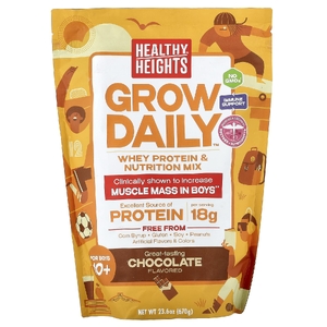 Healthy Heights, Grow Daily, смесь сывороточного протеина и питательных веществ, для мальчиков от 10 лет, шоколад, 670 г (23,6 унции)