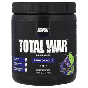Redcon1, Total War®, предтренировочный комплекс, со вкусом кислых жевательных мишек, 447 г (15,77 унции)