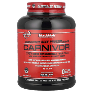 MuscleMeds, Carnivor, изолят говяжьего протеина, полученный с помощью биоинженерии, со вкусом рокет, 1624 г (3,58 фунта)