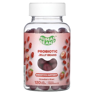 Human Beanz, Пробиотические мармеладки, клубника, 120 мармеладов (0,5 млрд КОЕ на мармелад)
