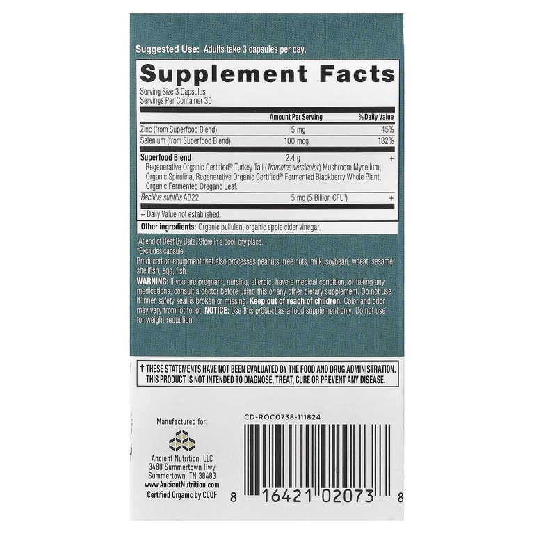 Ancient Nutrition, Candida Balance, 90 капсул (Товар снят с продажи) 