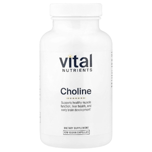Vital Nutrients, холин, 120 веганских капсул (275 мг в 1 капсуле)
